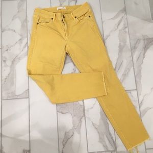 LOFT yellow denim crops. Size 2